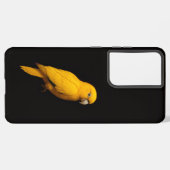 Black 4 Luxe Galaxy S21 Ultra, Golden Parakeet Samsung Galaxy Hoesje (Linkerkant)