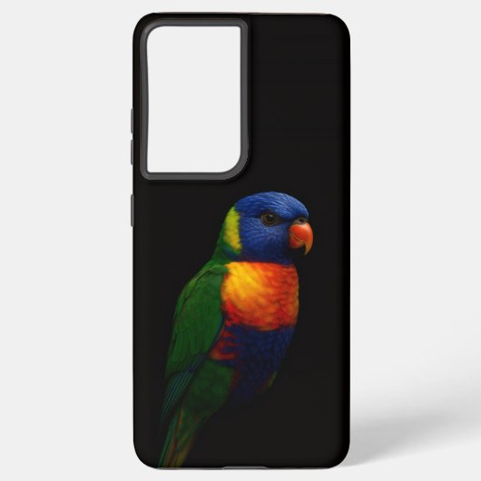 Black 4 Luxe Galaxy S21 Ultra, Lorikeet Parrot Samsung Galaxy Hoesje (Achterkant)