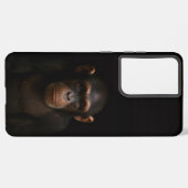 Black 4 Luxe Galaxy S21 Ultra, Serene Chimpanzee Samsung Galaxy Hoesje (Linkerkant)
