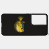 Black 4 Luxe Galaxy S21 Ultra, Yellow Putterfish Samsung Galaxy Hoesje (Linkerkant)