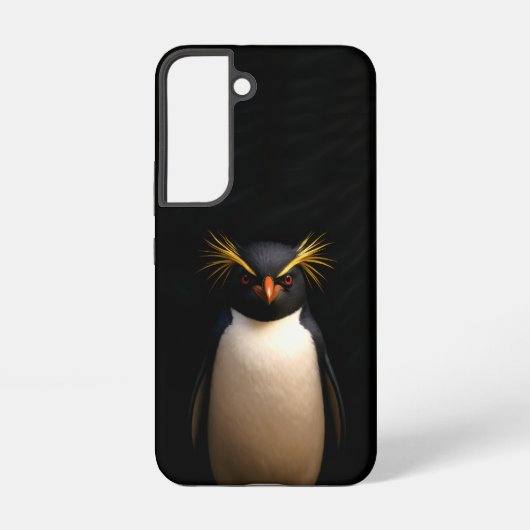 Black 4 Luxe Galaxy S22 Hoesje, Rockhopper Penguin Samsung Galaxy Hoesje (Achterkant)