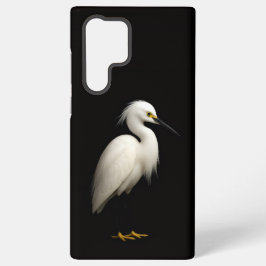 Black 4 Luxe Galaxy S22 Ultra, Snowy Egret Samsung Galaxy Hoesje