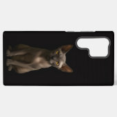 Black 4 Luxe Galaxy S22 Ultra, Sphynx Cat Samsung Galaxy Hoesje (Achterkant horizontaal)