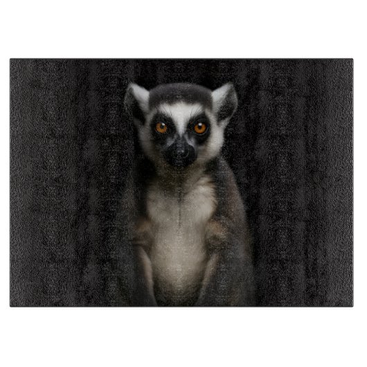 Black 4 Luxe Glass board Gentle Lemur Snijplank (Voorkant)