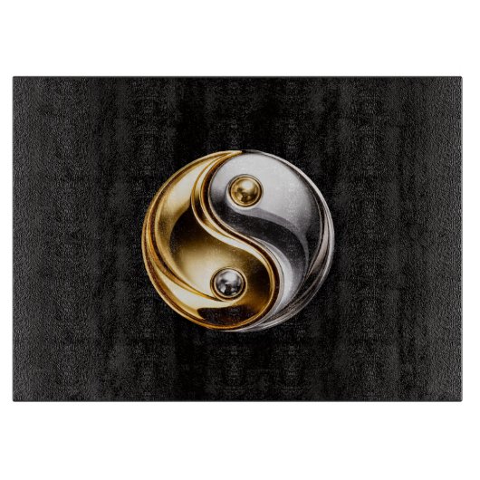 Black 4 Luxe Glass board Harmony Yin Yang Snijplank (Voorkant)