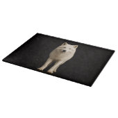 Black 4 Luxe Glass board Ivory Arctic Wolf Snijplank (Hoek)