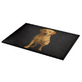 Black 4 Luxe Glass cutting board Tender Labrador Snijplank (Hoek)