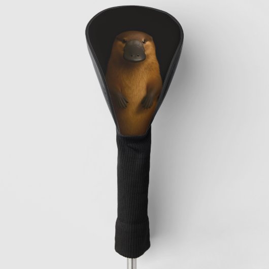 Black 4 Luxe Golf Driver Cover, Elegant Platypus Golfheadcover (Voorkant)
