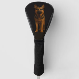 Black 4 Luxe Golf Driver Cover, German Shepherd Golfheadcover