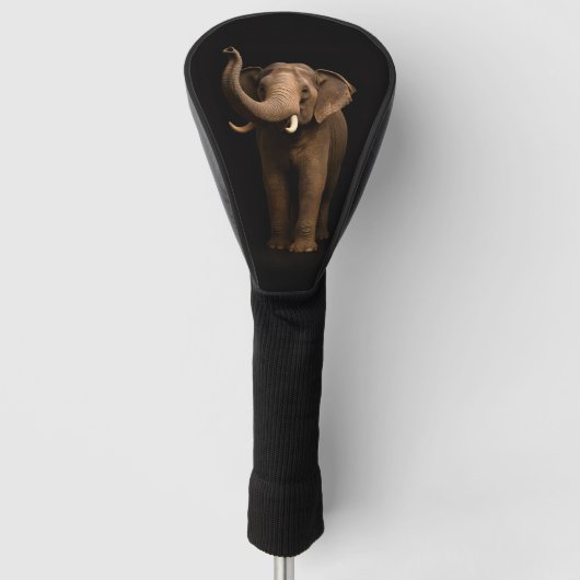 Black 4 Luxe Golf Driver Cover, Mighty Elephant Golfheadcover (Voorkant)