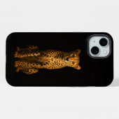 Black 4 Luxe, Guépard Élégant iPhone 15 Plus (Verso Horizontal)