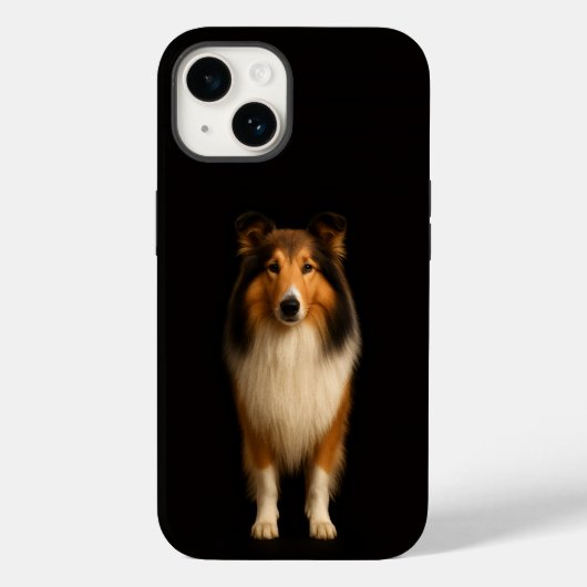 Black 4 Luxe iPhone 14 Mate, Loyal Collie Case-Mate iPhone Case (Achterkant)