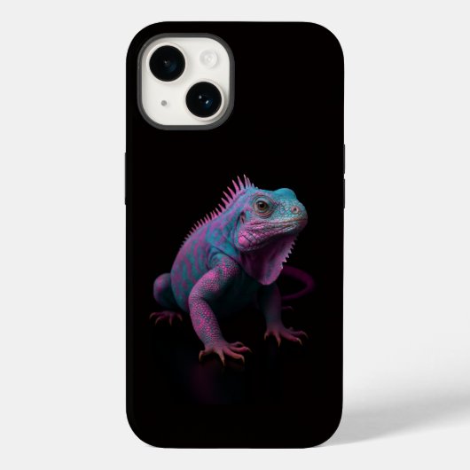 Black 4 Luxe iPhone 14 Mate, Pink Iguana Case-Mate iPhone Case (Achterkant)