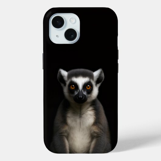 Black 4 Luxe iPhone 15 Case, Gentle Lemur Case-Mate iPhone Case (Achterkant)