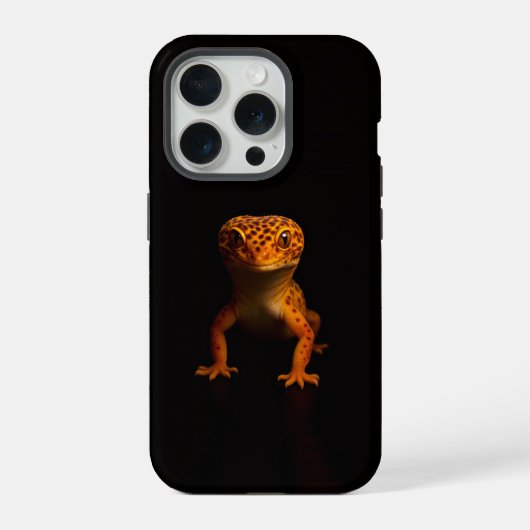 Black 4 Luxe iPhone 15 Pro Mate Léopard Gecko (Verso)