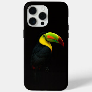 Black 4 Luxe iPhone 15 Pro Max, Keel Billed Tucan iPhone 15 Pro Max Hoesje