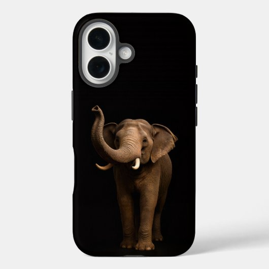 Black 4 Luxe iPhone 16 Mate, Mighty Elephant Case-Mate iPhone Case (Achterkant)