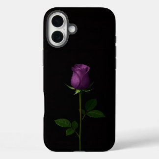 Black 4 Luxe iPhone 16 Plus, Royal Violet Rose iPhone 16 Plus Hoesje
