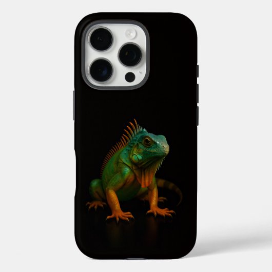 Black 4 Luxe iPhone 16 Pro, Green Iguana Case-Mate iPhone Case (Achterkant)