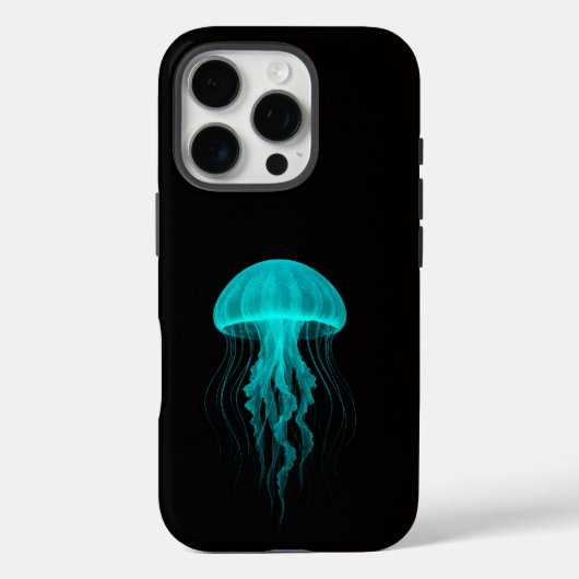 Black 4 Luxe iPhone 16 Pro, Green Jellyfish Case-Mate iPhone Case (Achterkant)