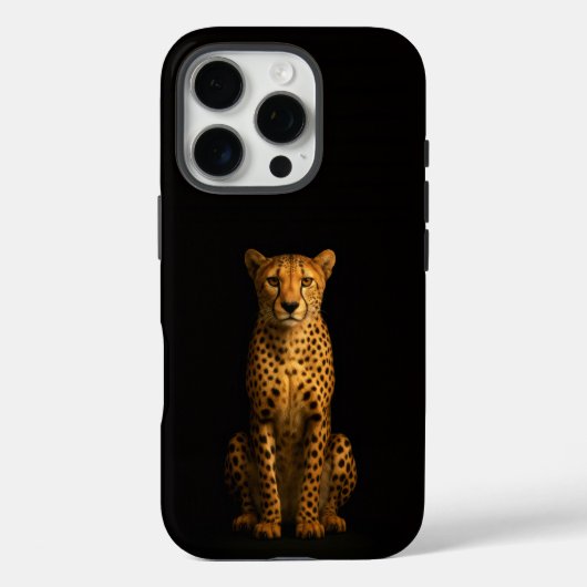Black 4 Luxe iPhone 16 Pro, Sleek Cheetah Case-Mate iPhone Case (Achterkant)
