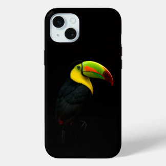 Black 4 Luxe, Keel Billed Tucan iPhone 15 Mini Hoesje