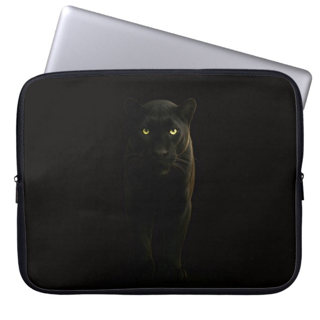 Black 4 Luxe Laptop Sleeve, Black Panther Sleeve (Voorkant)