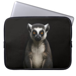 Black 4 Luxe Laptop Sleeve, Gentle Lemur Laptop Sleeve