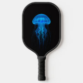 Black 4 Luxe Pickleball Paddle, Blue Jellyfish Paddle (Voorkant)