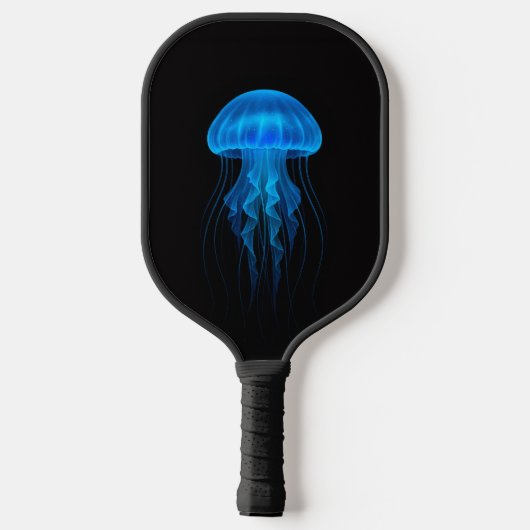 Black 4 Luxe Pickleball Paddle, Blue Jellyfish Paddle (Achterkant)