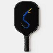 Black 4 Luxe Pickleball Paddle, Blue Ribbon Eel Paddle (Voorkant)