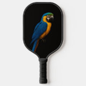 Black 4 Luxe Pickleball Paddle, Blue Yellow Macaw Paddle (Voorkant)