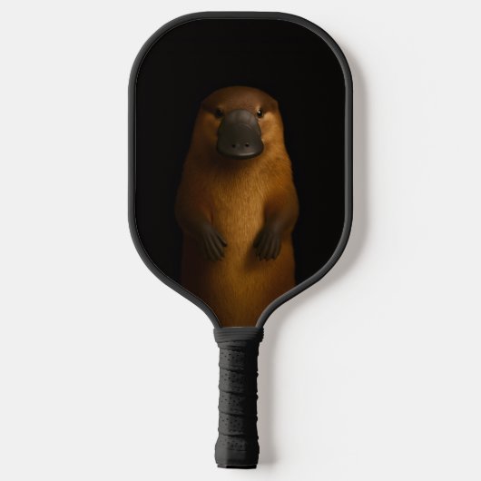 Black 4 Luxe Pickleball Paddle, Elegant Platypus Paddle (Achterkant)