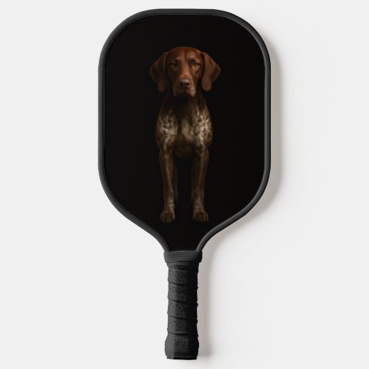 Black 4 Luxe Pickleball Paddle, German Pointer Dog Paddle (Achterkant)