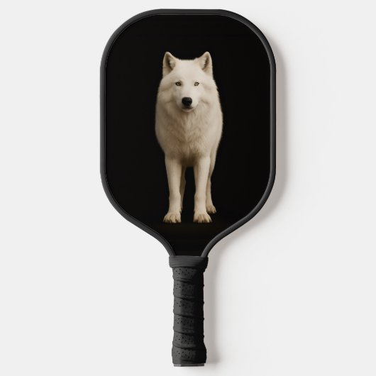 Black 4 Luxe Pickleball Paddle, Ivory Arctic Wolf Paddle (Voorkant)