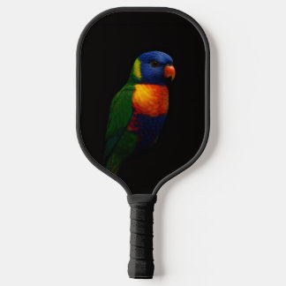 Black 4 Luxe Pickleball Paddle, Lorikeet Parrot Pickleball Paddle