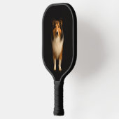 Black 4 Luxe Pickleball Paddle, Loyal Collie Dog Pickleball Paddle (Links)