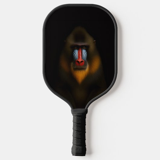 Black 4 Luxe Pickleball Paddle, Mandrill Monkey Paddle (Achterkant)