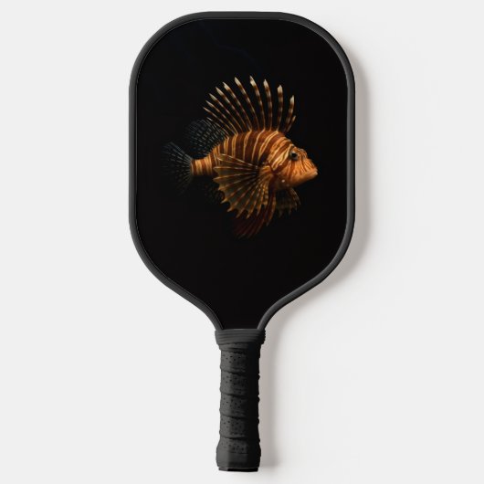 Black 4 Luxe Pickleball Paddle, Red Lionfish Paddle (Achterkant)