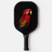 Black 4 Luxe Pickleball Paddle, Scarlet Parrot Paddle (Voorkant)