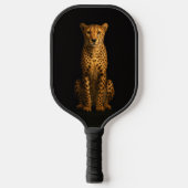 Black 4 Luxe Pickleball Paddle, Sleek Cheetah Pickleball Paddle (Voorkant)
