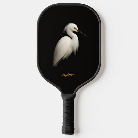 Black 4 Luxe Pickleball Paddle, Snowy Egret Paddle (Achterkant)