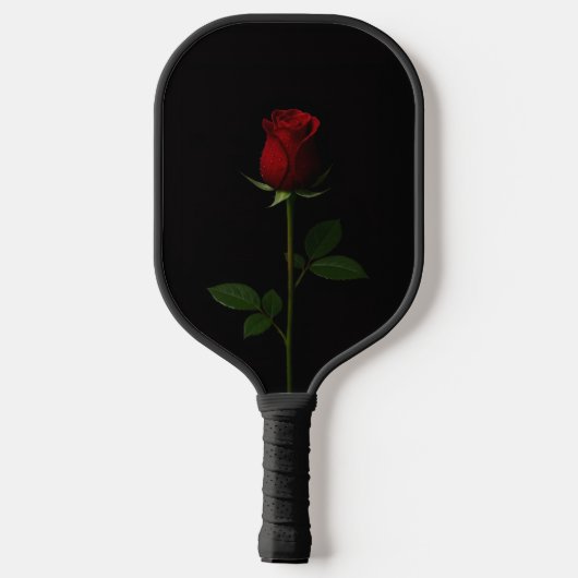 Black 4 Luxe Pickleball Paddle, Velvet Red Rose Paddle (Achterkant)