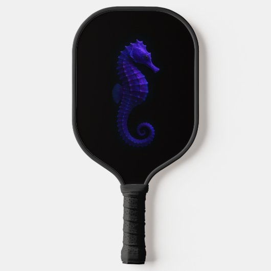 Black 4 Luxe Pickleball Paddle, Violet Seahorse Paddle (Achterkant)