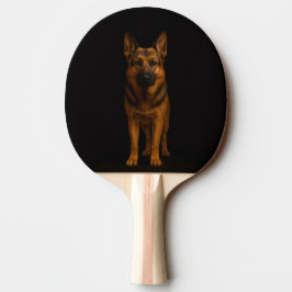 Black 4 Luxe ping pong paddle, German Shepherd Tafeltennisbatje