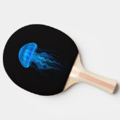 Black 4 Luxe ping pong paddle, Neon Blue Jellyfish Tafeltennisbatje (Zijkant)