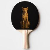 Black 4 Luxe ping pong paddle, Sleek Cheetah Tafeltennisbatje (Achterkant)