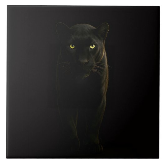 Black 4 Luxe Tile with Black Panther Tegeltje (Voorkant)