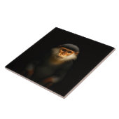 Black 4 Luxe Tile with Red Shanked Douc Langur Tegeltje (Zijkant)