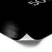 Black 50th Birthday Affiche de bienvenue | Regarde (Coin)
